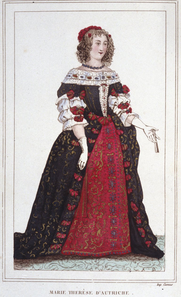 Ausztriai Mária Terézia (1638-1683), francia királynő portréja. alkotó: Unknown artist
