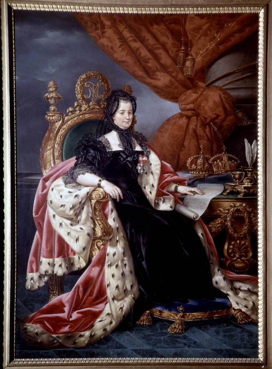 Ausztriai Mária Teréz (1717-1780) magyar királynő portréja gyászruhában, 1765 után - XVIII. századi festmény alkotó: Unknown artist