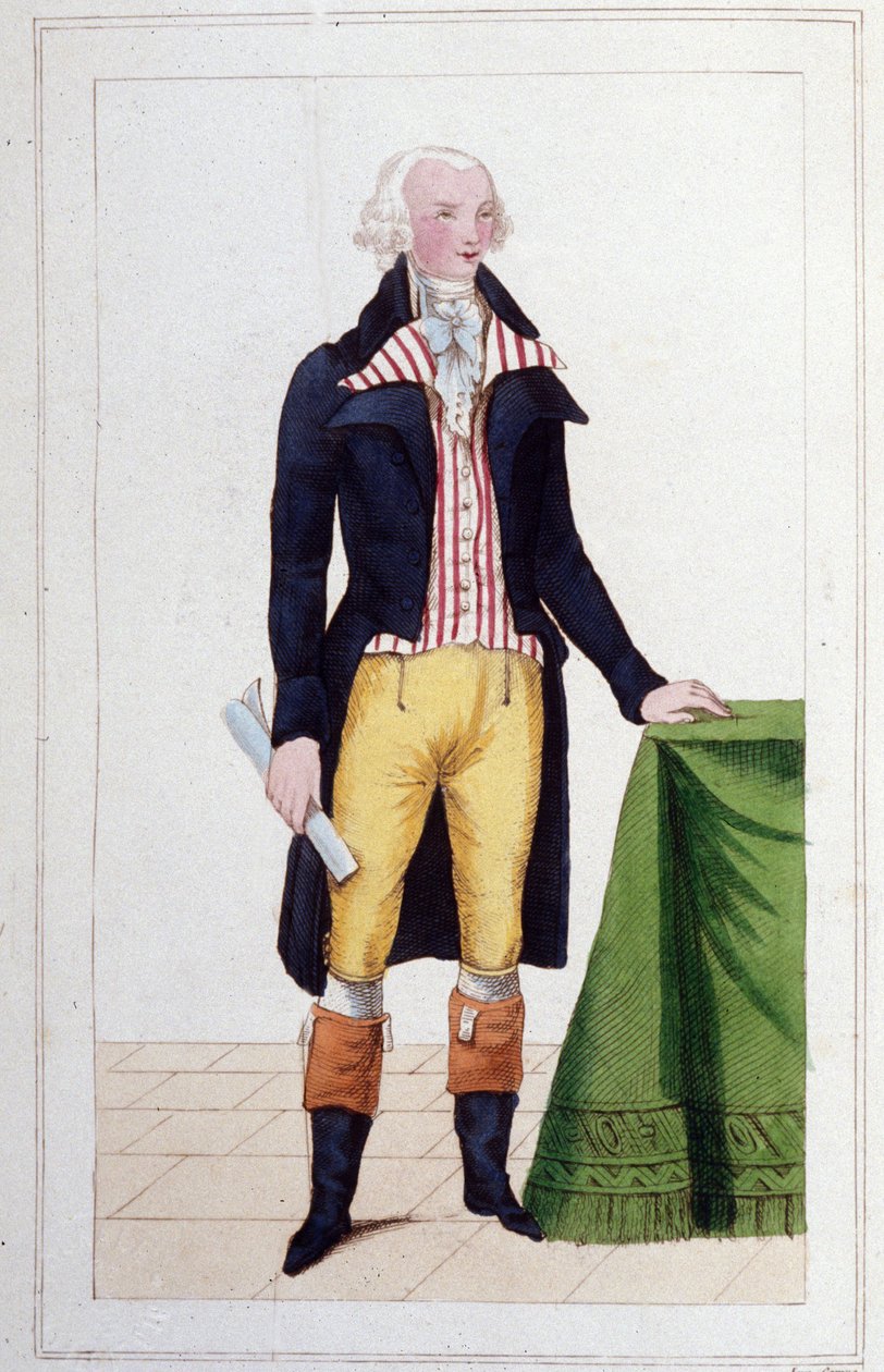 Maximilian Robespierre (1758 - 1794) 1830-as metszet portréja alkotó: Unknown artist