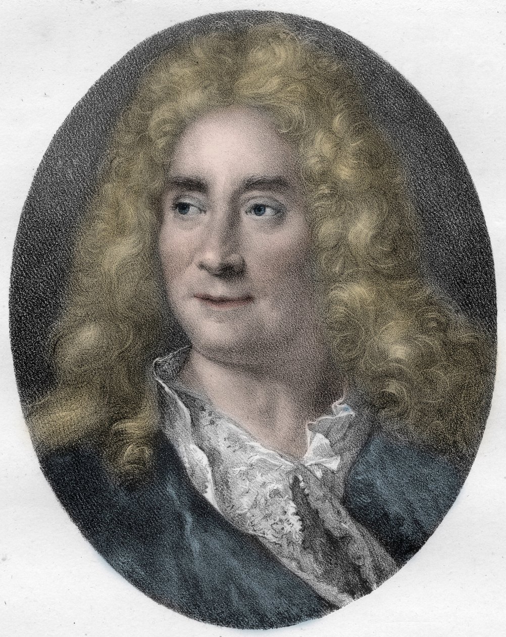 Michel Boyron (Michel Baron), angol színész és drámaíró (1653-1729) portréja - metszet alkotó: Unknown artist