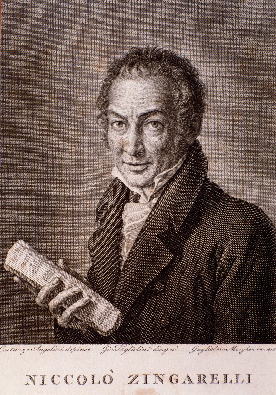 Nicola Antonio Zingarelli portréja (metszet alkotó: Unknown artist