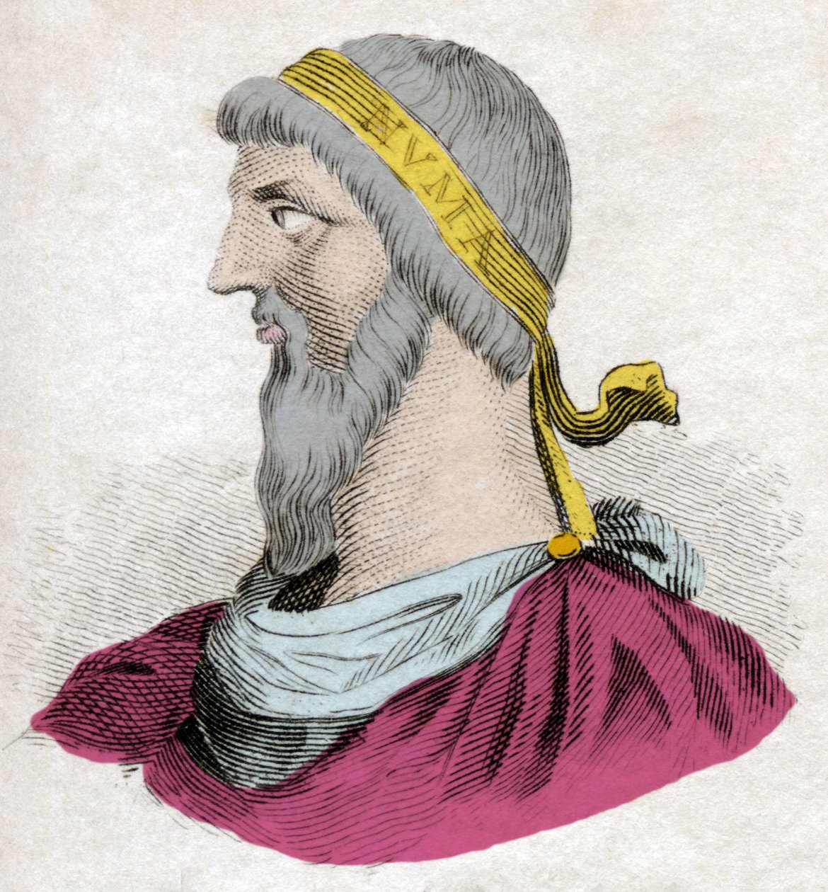 Numa Pompilius, Róma második legendás királyának portréja. alkotó: Unknown artist