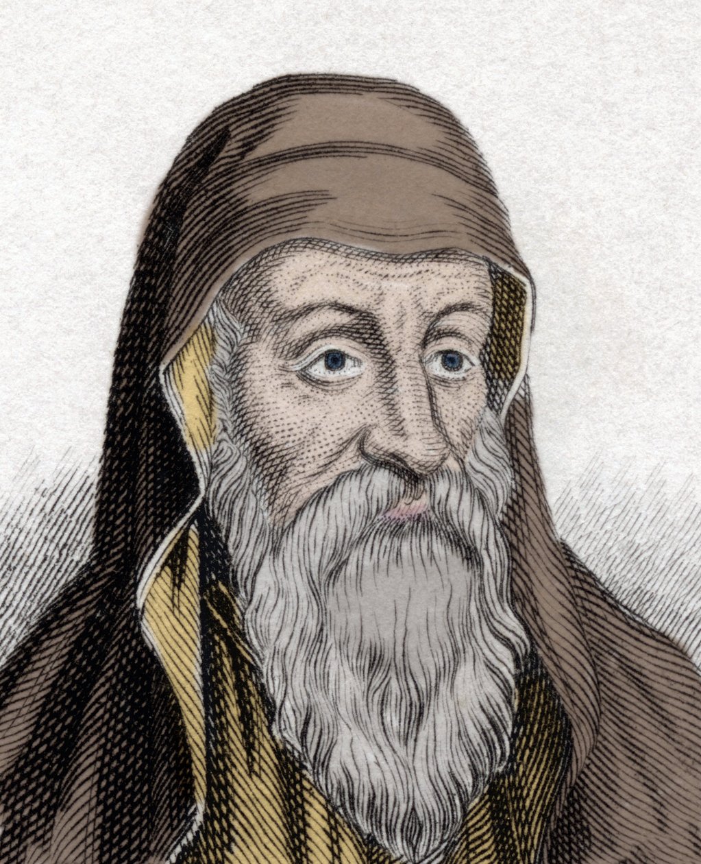 Origenész portréja (Origen) (Origen Adamantius) a patrisztikus korszak teológusa (185-253). 19. századi metszet. alkotó: Unknown artist