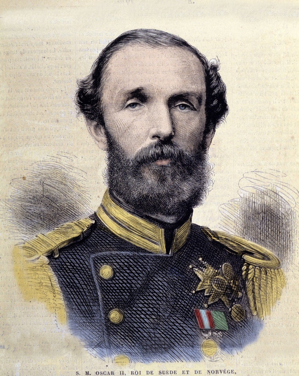 II. Oscar (1829-1907), svéd és norvég király portréja. alkotó: Unknown artist