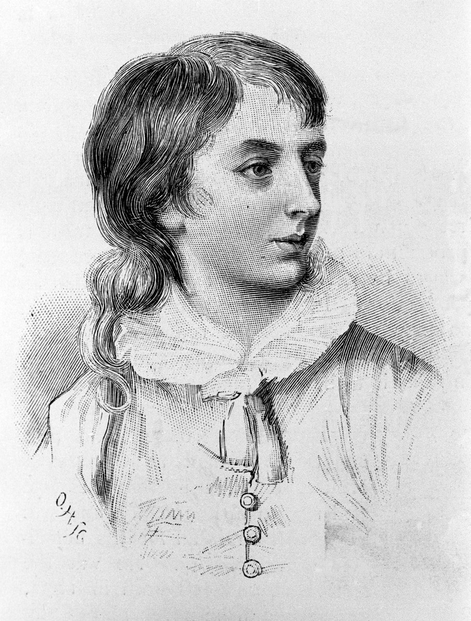 Percy Bysshe Shelley (1782-1822) romantikus angol költő portréja tizenkét évesen. Montpensier hercege valósította meg. 1794 alkotó: Unknown artist