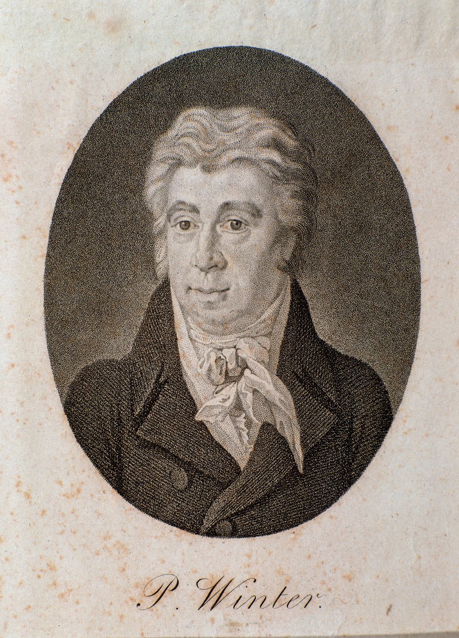 Peter Winter portréja (metszet alkotó: Unknown artist