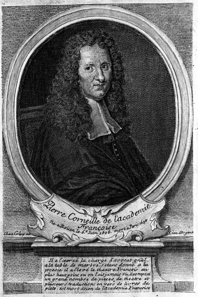 Pierre Corneille (1606 - 1684) portréja. alkotó: Unknown artist