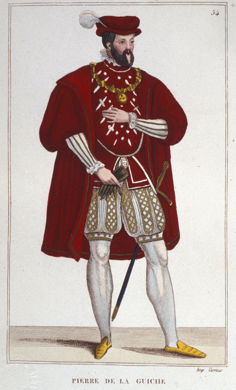 Pierre De la Guiche (1464-1544) portréja (lovag, a király tanácsosa és kamarása, Autun és Mâcon végrehajtója, nagykövet. Guiche és Chaumont ura) 1830-as metszet alkotó: Unknown artist