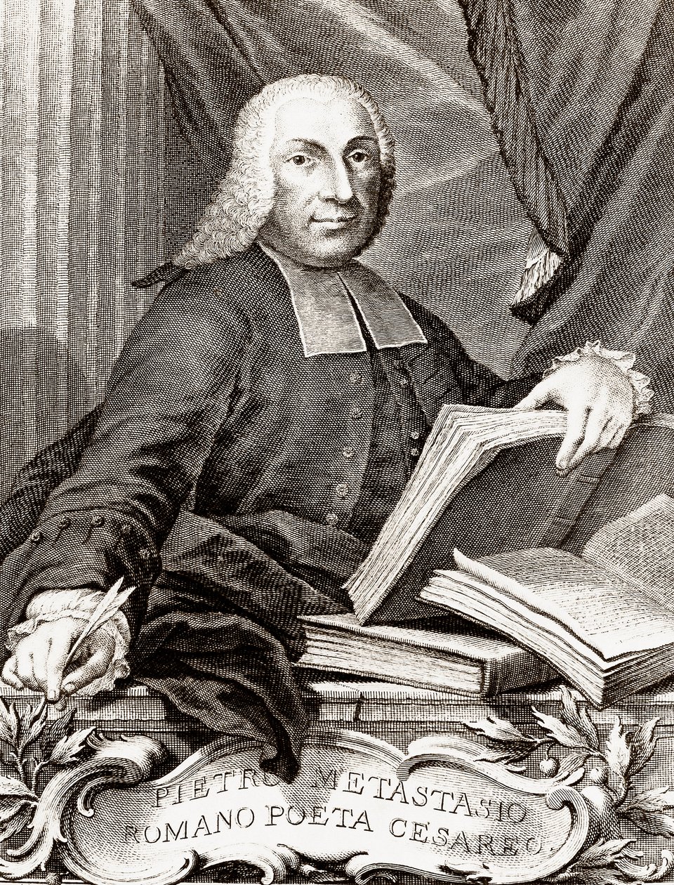 Pietro Trapassi portréja, Pietro Metastasio (Metastasio) (1698-1782) olasz költő és librettista alkotó: Unknown artist