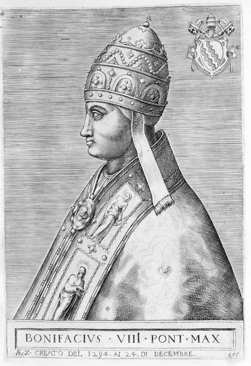 VIII. Bonifác pápa portréja (Benedetto Caetani dit Bonifác VIII alkotó: Unknown artist