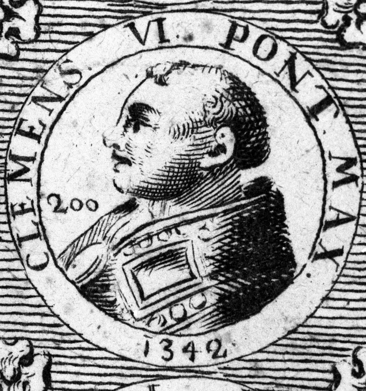 VI. Kelemen pápa (1342-1352) portréja. alkotó: Unknown artist