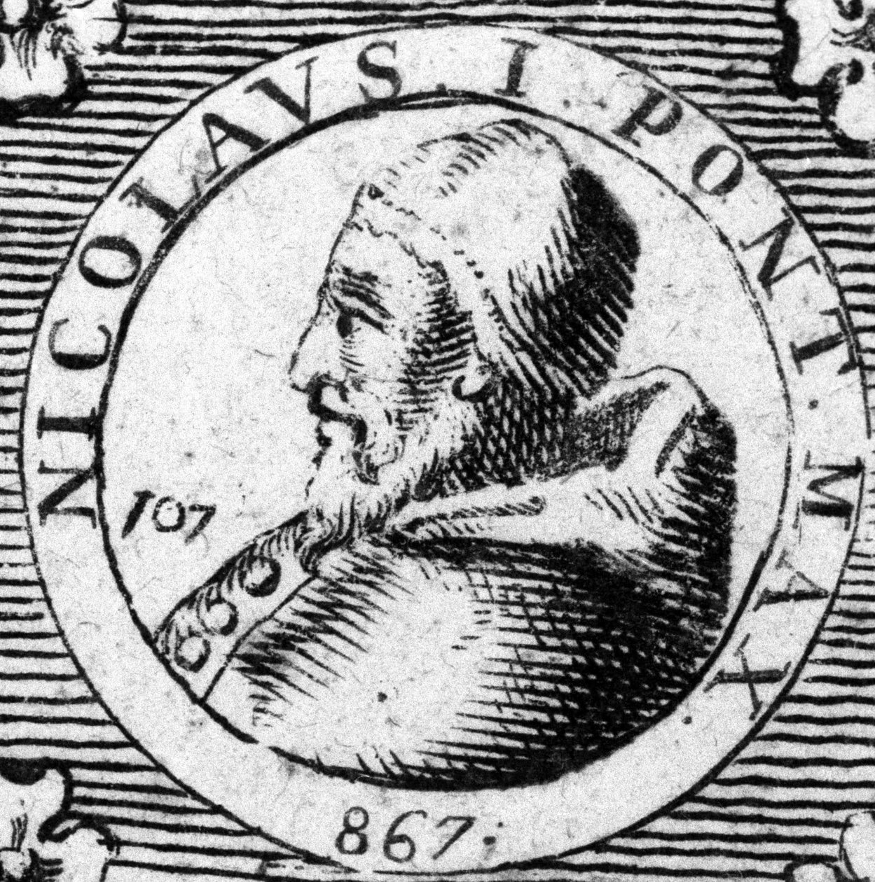 I. Nagy Szent Miklós pápa (858-867) portréja. alkotó: Unknown artist
