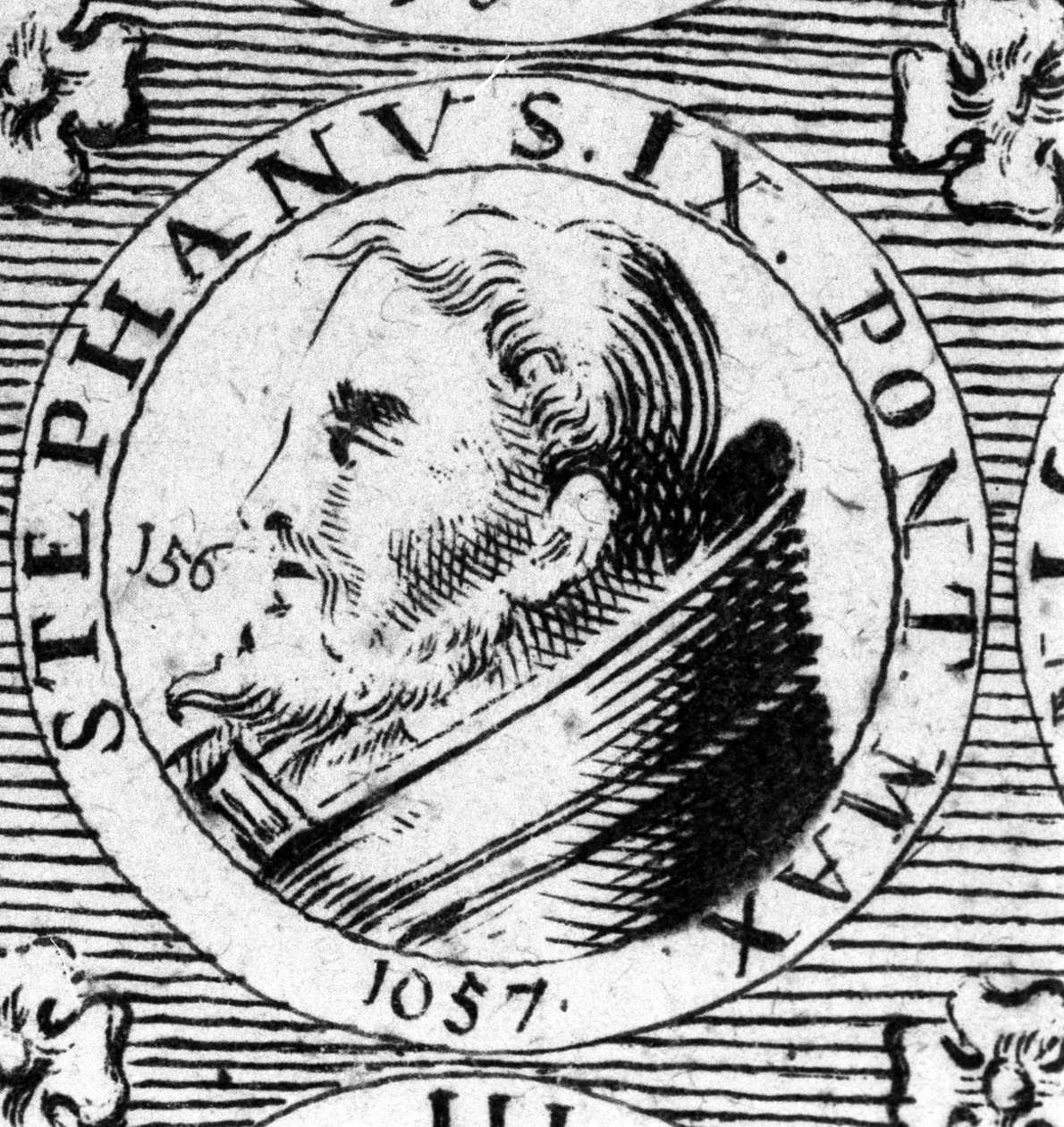 IX. István pápa portréja (9. István). alkotó: Unknown artist