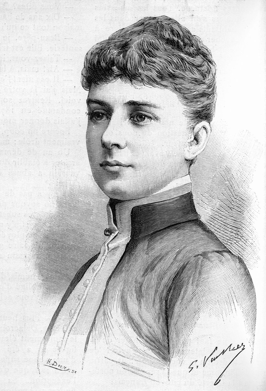 Ebba Munck hercegnő, II. Oscar svéd herceg feleségének portréja 1888-ban. alkotó: Unknown artist