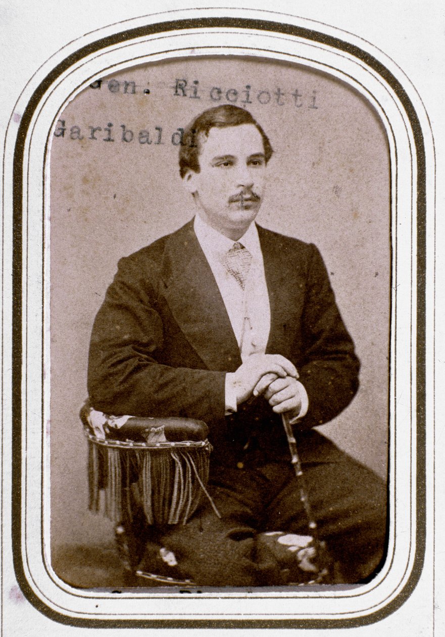 Ricciotti Garibaldi (1847-1924), Giuseppe Garibaldi olasz hazafi és első felesége, Anita fia portréja alkotó: Unknown artist