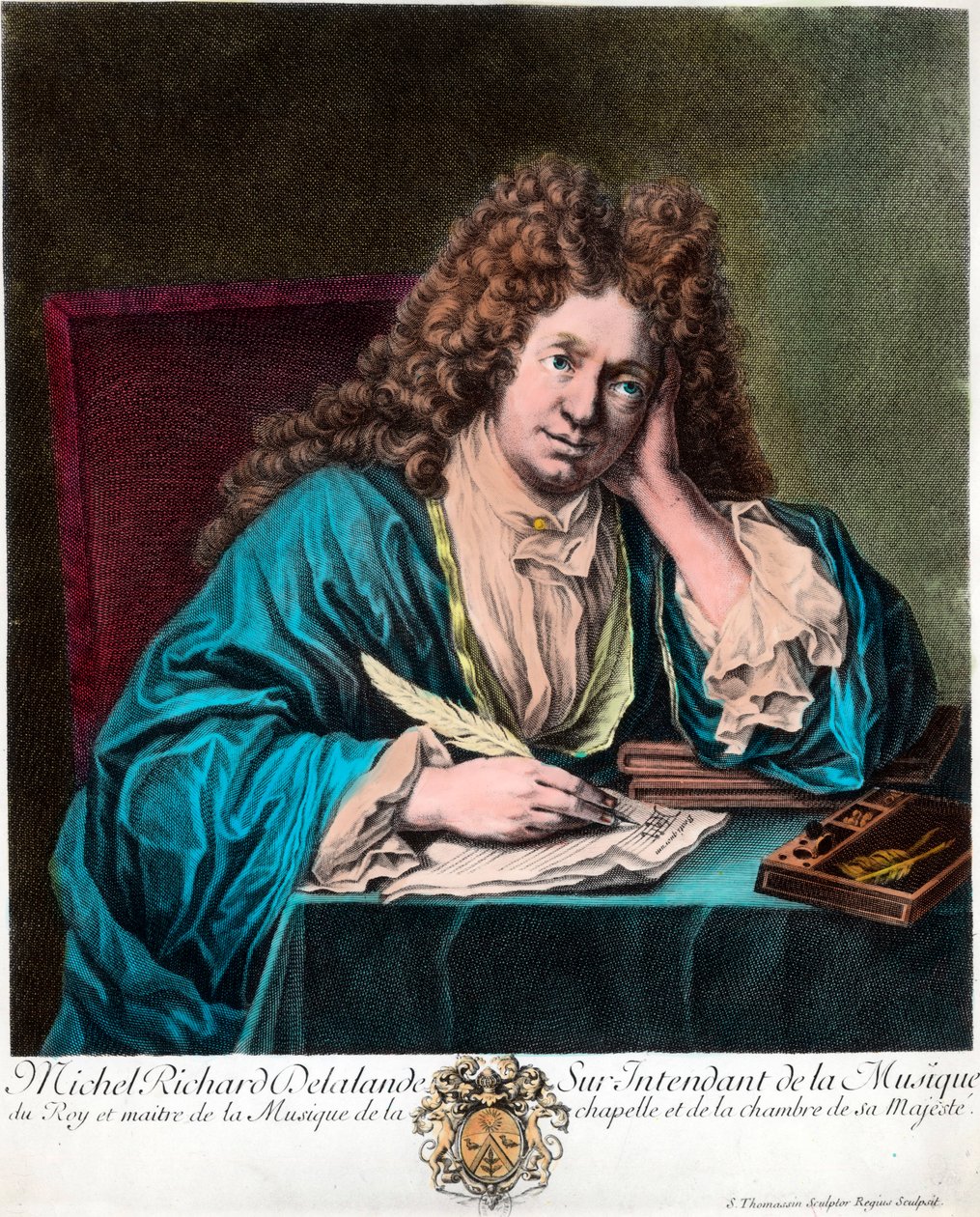 Richard Delalande, a király zenéje felügyelőjének portréja Párizsban alkotó: Unknown artist