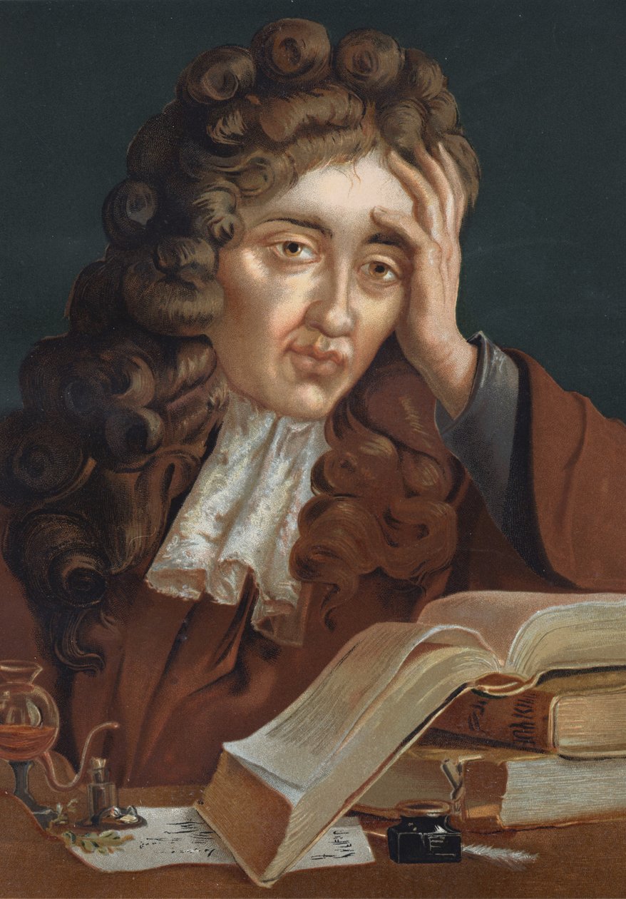 Robert Boyle (1627-1691) ír fizikus és vegyész portréja. Louis Figuier Tudomány és emberei alapján. Barcelona 1881 alkotó: Unknown artist