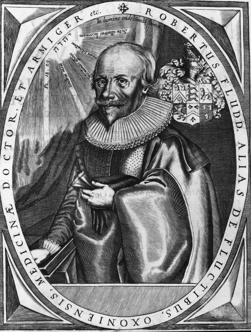 Robert Fludd (1574-1637) angol orvos és humanista portréja. 18. századi metszet. alkotó: Unknown artist