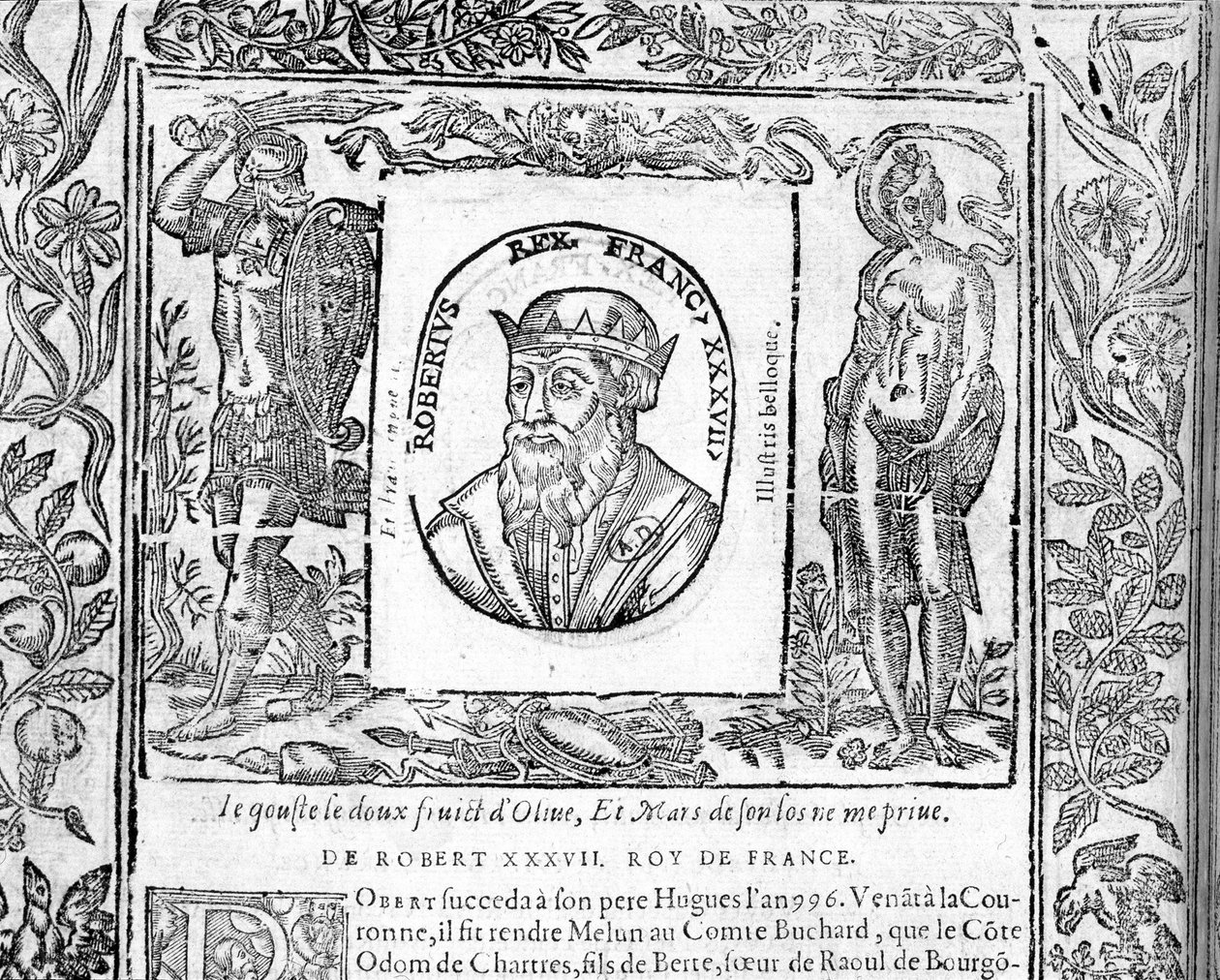 Robert Le Pieux francia király 996 és 1031 között portréja. alkotó: Unknown artist