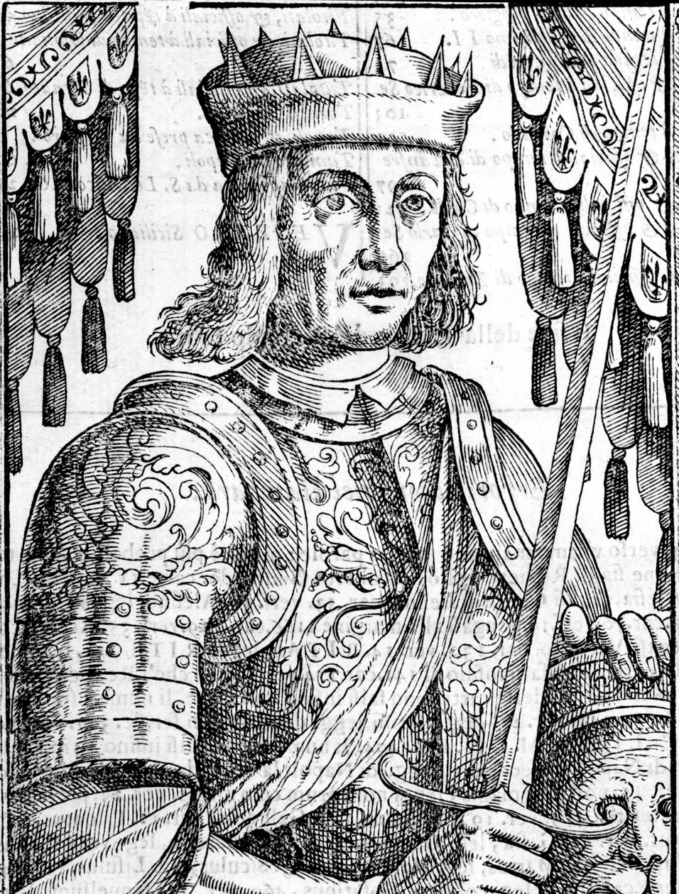 II. Roger of Hauteville (Ruggero Altavilla) (1097-1154), a szicíliai monarchia alapítójának portréja. századi Xilográfia. alkotó: Unknown artist