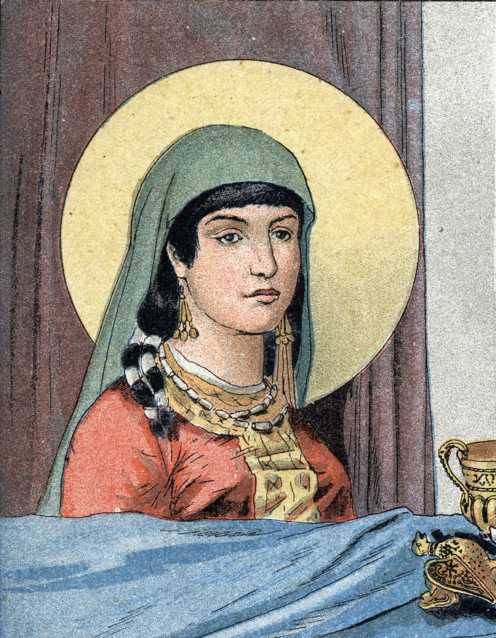 Szent Klotilda, a frankok királynéja (v. 475-545), I. Klodvig felesége portréja. alkotó: Unknown artist