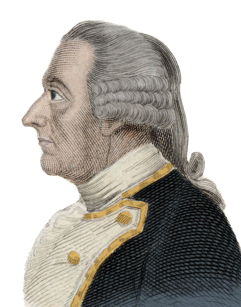 Sir Charles Hardy (1714-1780), angol haditengerészeti tiszt és az új-fundlandi Newfoundland kormányzója portréja. századi metszet. alkotó: Unknown artist