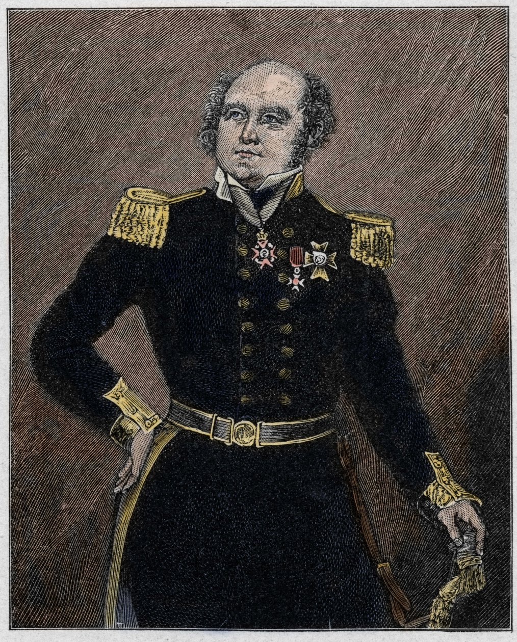 Sir John Franklin (1786-1847) haditengerészeti tiszt és brit felfedező portréja. alkotó: Unknown artist