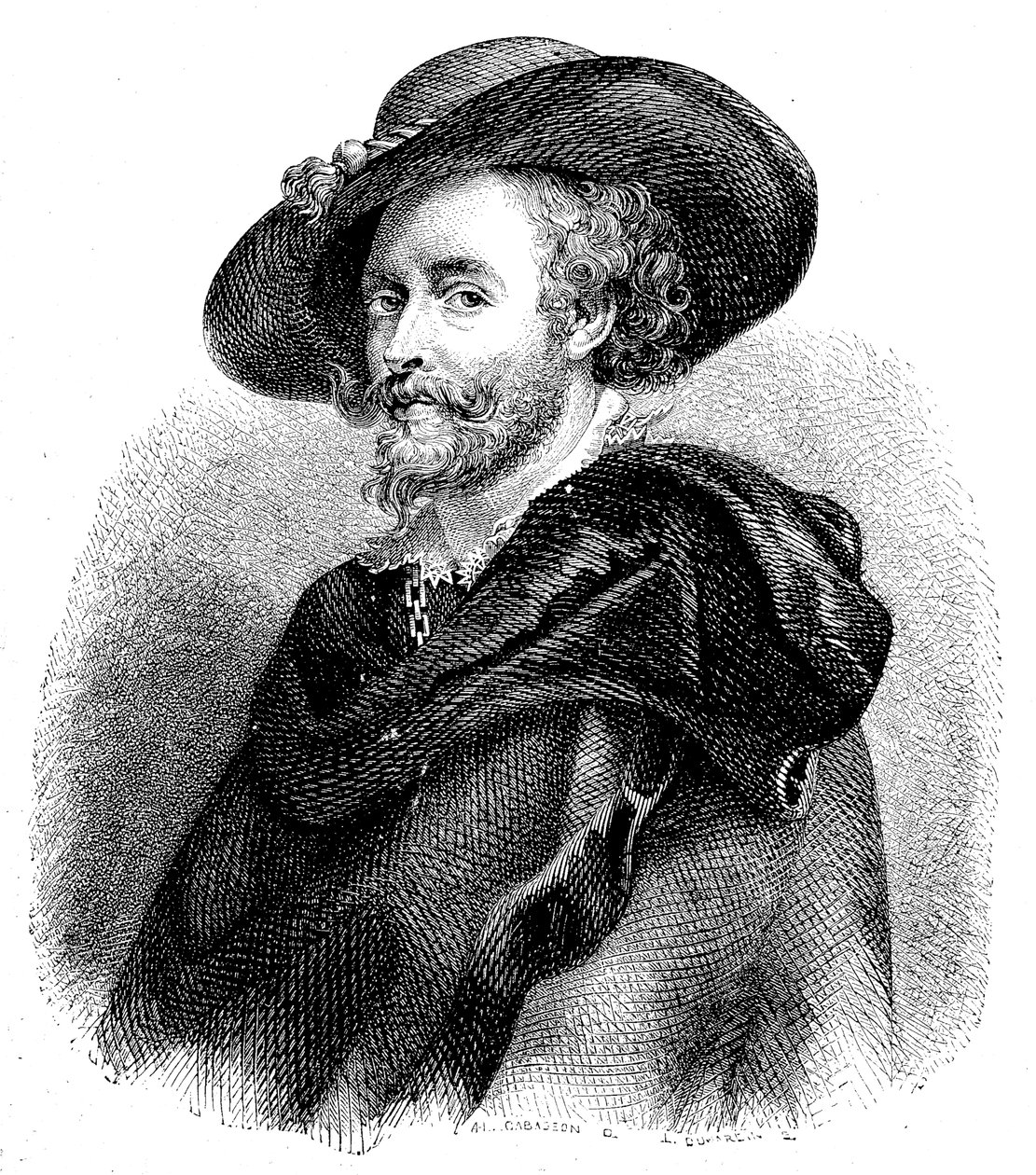 Sir Peter Paul Rubens (1577-1640) portréja (metszet) alkotó: Unknown artist