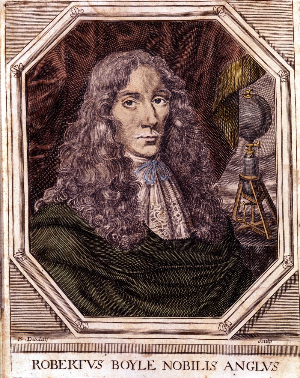 Sir Robert Boyle (1627-1691), angol-ír fizikus és kémikus portréja. alkotó: Unknown artist