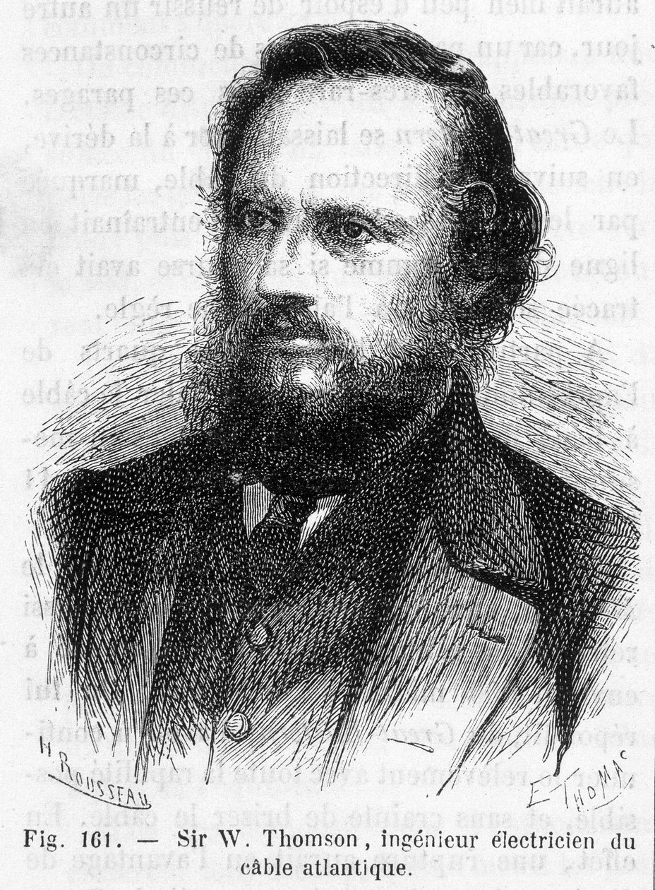 Sir William Thomson, Lord Kelvin (1824-1907) portréja – Louis Figuier „A tudomány csodái” című művében alkotó: Unknown artist