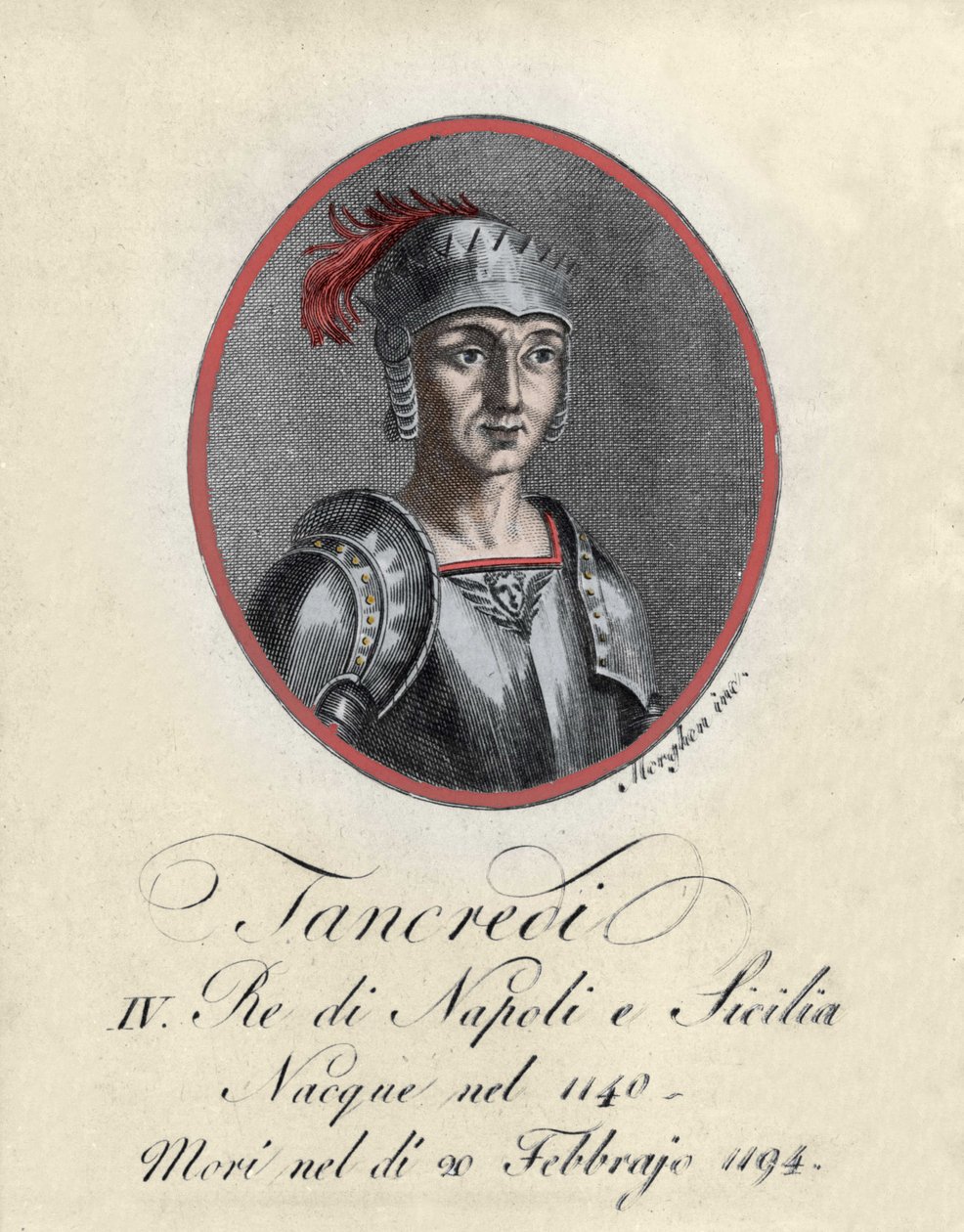 Tancrede de Lecce (Tancredi) szicíliai és nápolyi király (1140-1194) portréja. alkotó: Unknown artist
