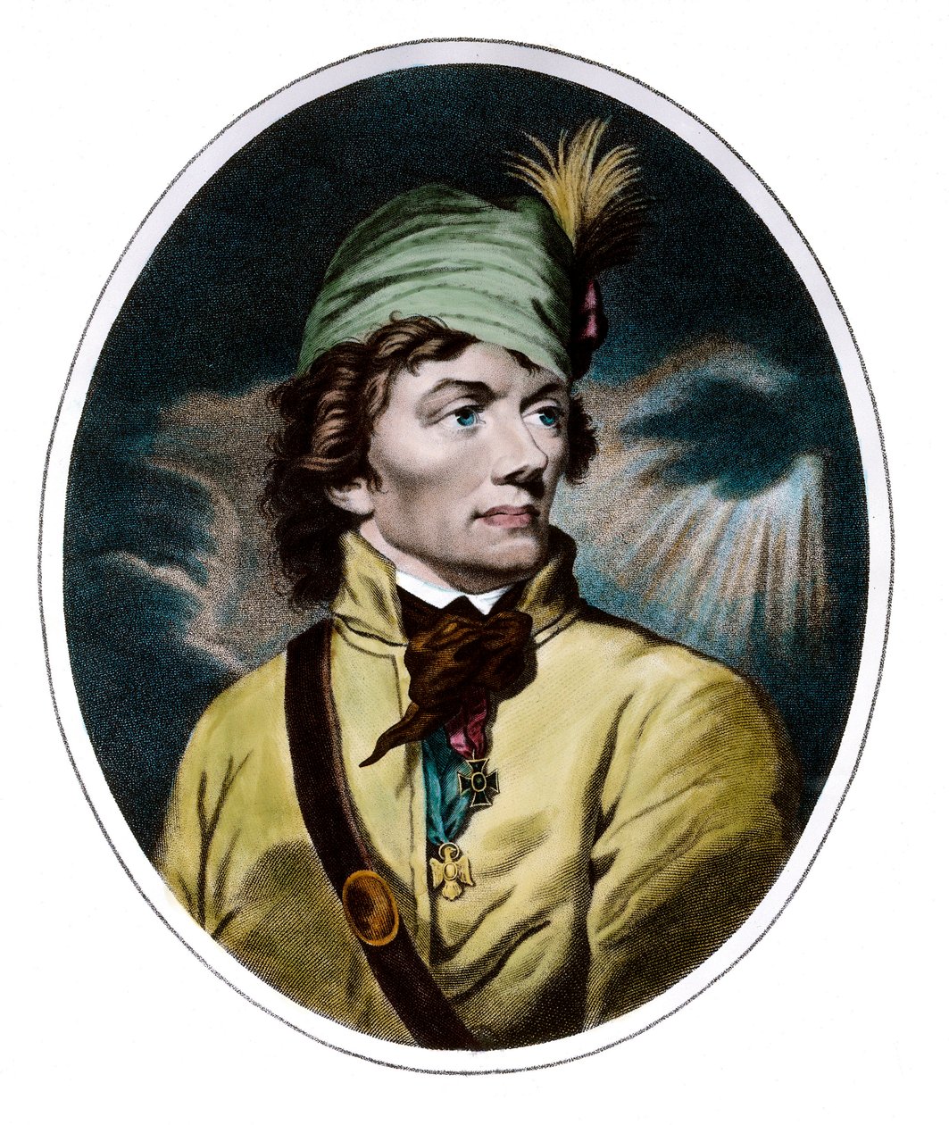 Tádé (Tadeusz) Kosciuszko (Kosciusko) (1746 - 1817) tábornok és lengyel hős portréja. 18. századi metszet. Magángyűjtemény. alkotó: Unknown artist