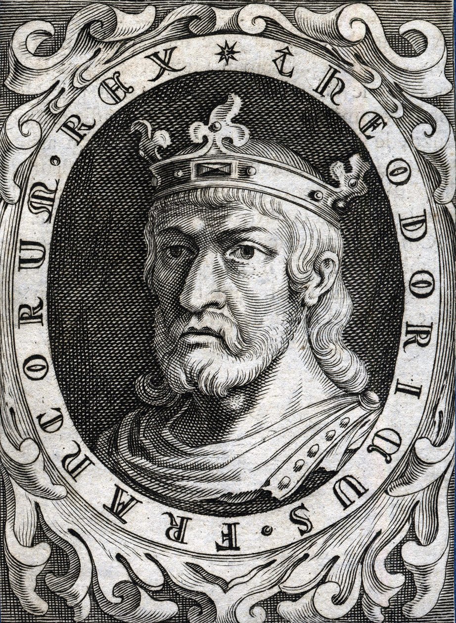 II. Thierry (? - 613), Burgundia és Ausztrália királyának portréja. alkotó: Unknown artist