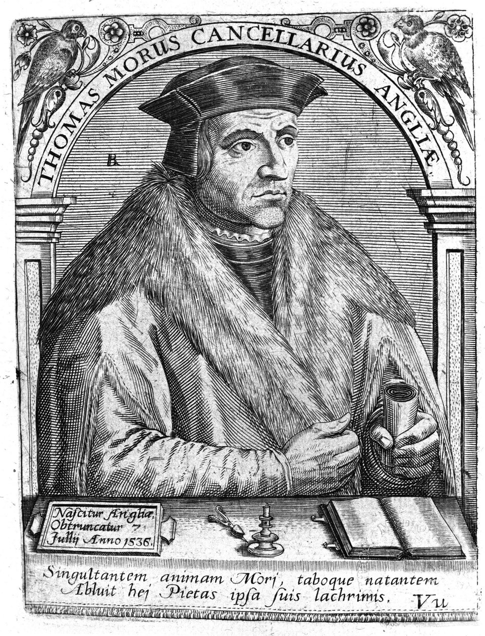 Thomas More (1478-1538) angol politikus és humanista portréja. alkotó: Unknown artist