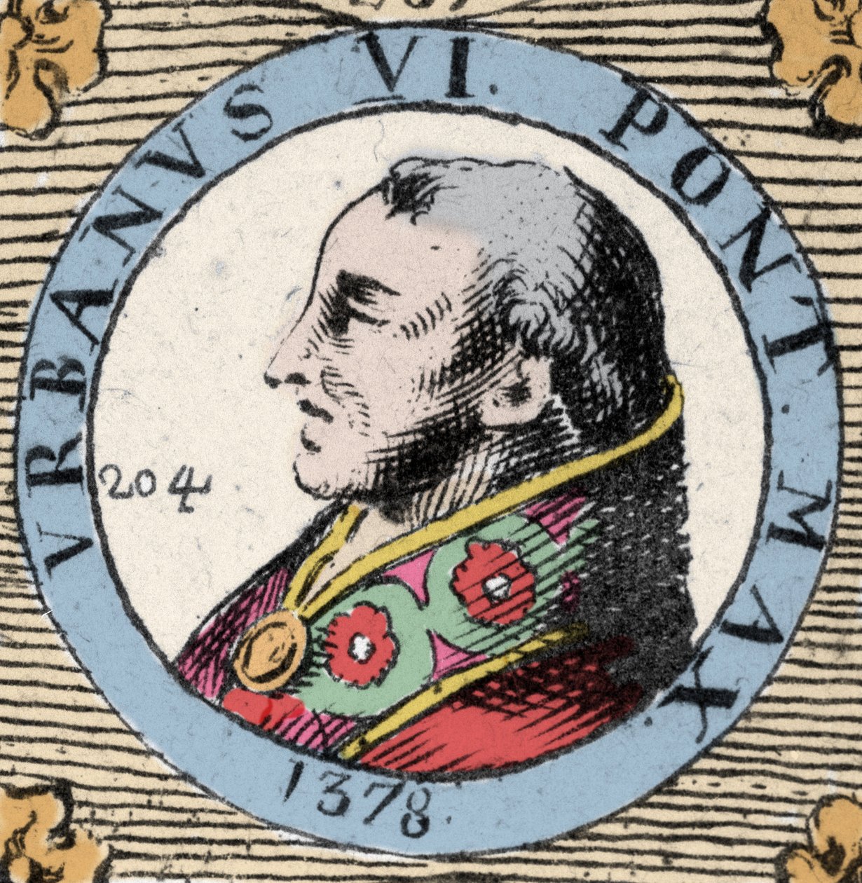 Urban VIA portréja (Bartolomeo Prignano) (Urbano sesto VI) alkotó: Unknown artist
