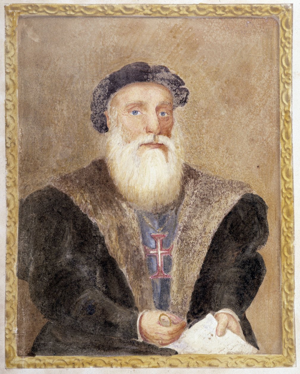 Vasco de Gama portréja – Richard Henri Major „Henri portugál herceg élete, a navigátor vezetéknévben” című filmjében alkotó: Unknown artist