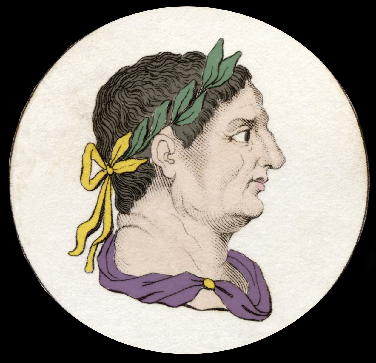 Vitellius (15-69) római császár portréja. századi metszet. alkotó: Unknown artist