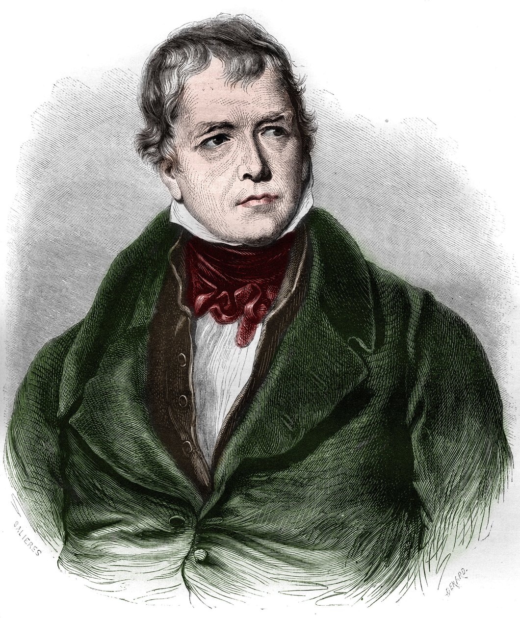 Walter Scott (1771-1832) skót költő és regényíró portréja. alkotó: Unknown artist