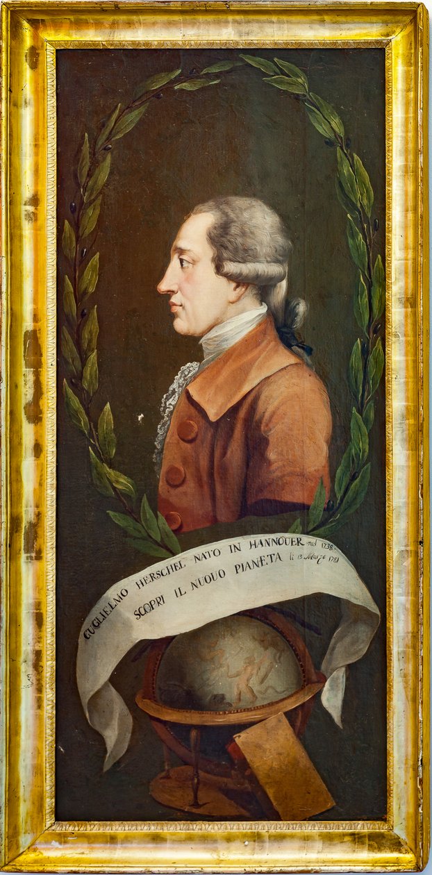 William Herschel portréja, a Giuseppe Piazzi Csillagászati Obszervatórium, a Pisana-torony alkotó: Unknown artist