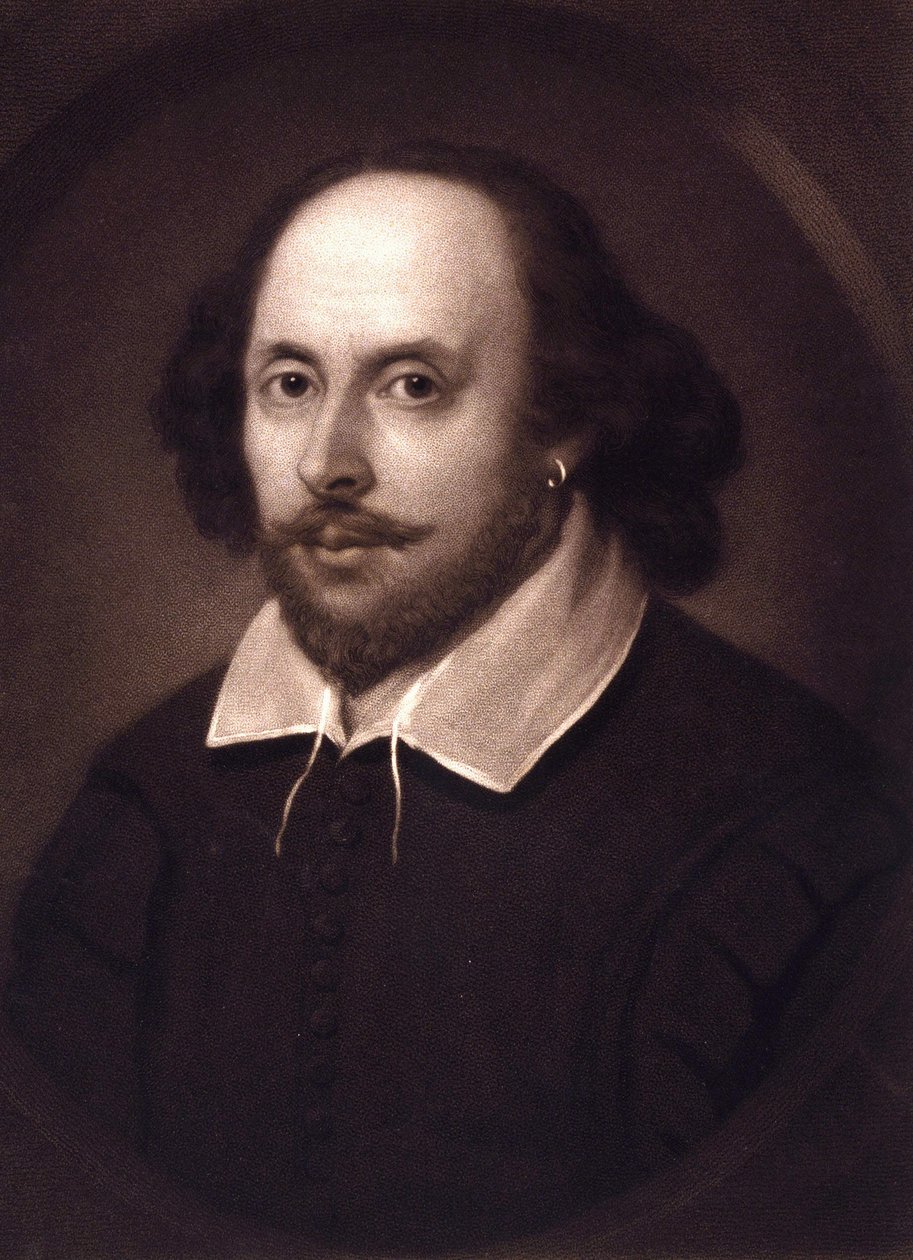 William Shakespeare (1564-1616) portréja. alkotó: Unknown artist