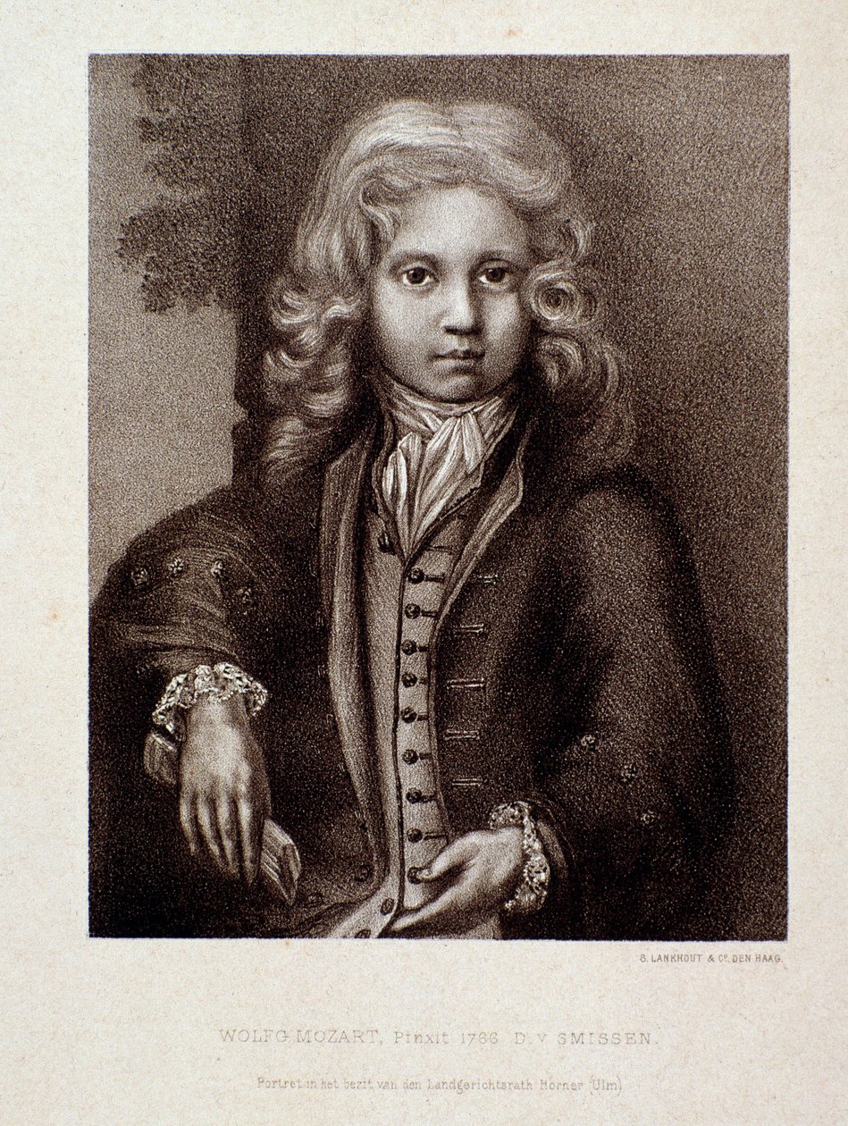 Wolfgang Amadeus Mozart portréja gyermekként (metszet) alkotó: Unknown artist