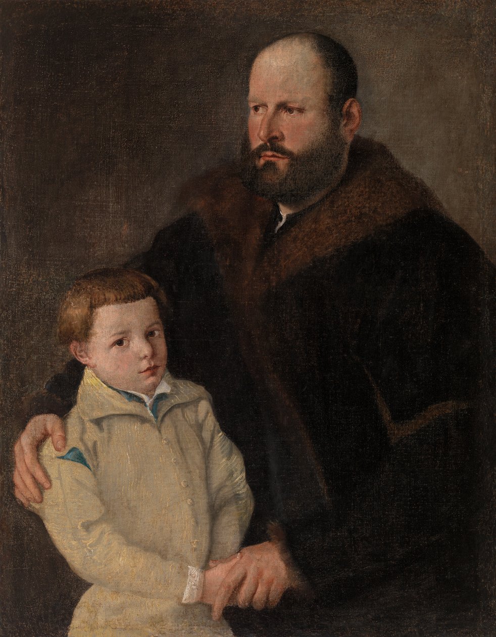 Egy úriember és fia portréja alkotó: Unknown artist