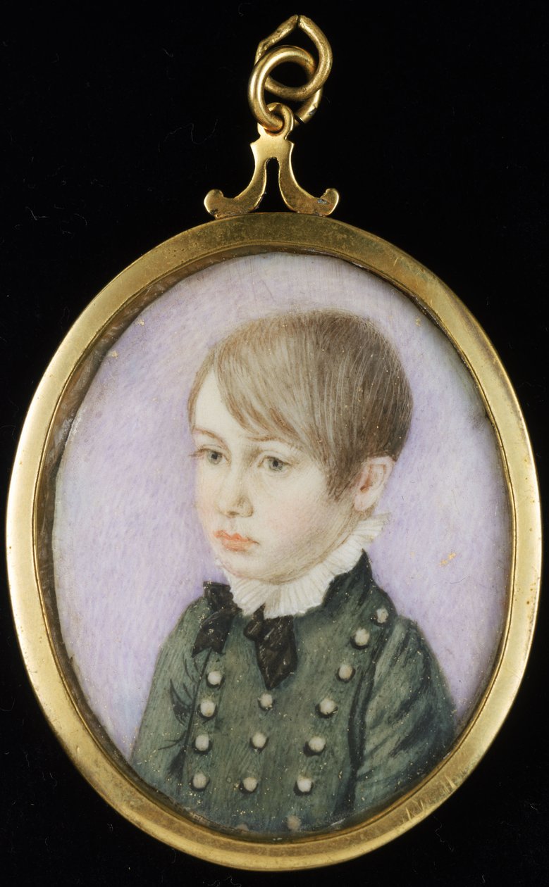 Fiatal fiú portréja, korábban Horatio Nelsonnak hitték, 1810 körül (akvarell, elefántcsont, papír) alkotó: Unknown artist