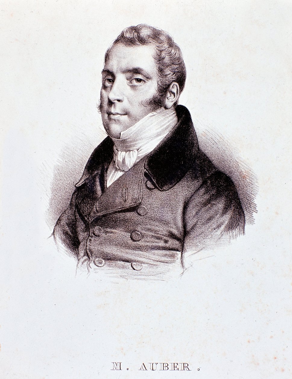 Daniel Francois Esprit Auber (1782-1871) angol zeneszerző portréja, metszet. 19. század. Milánó, Conservatorio biblioteca alkotó: Unknown artist