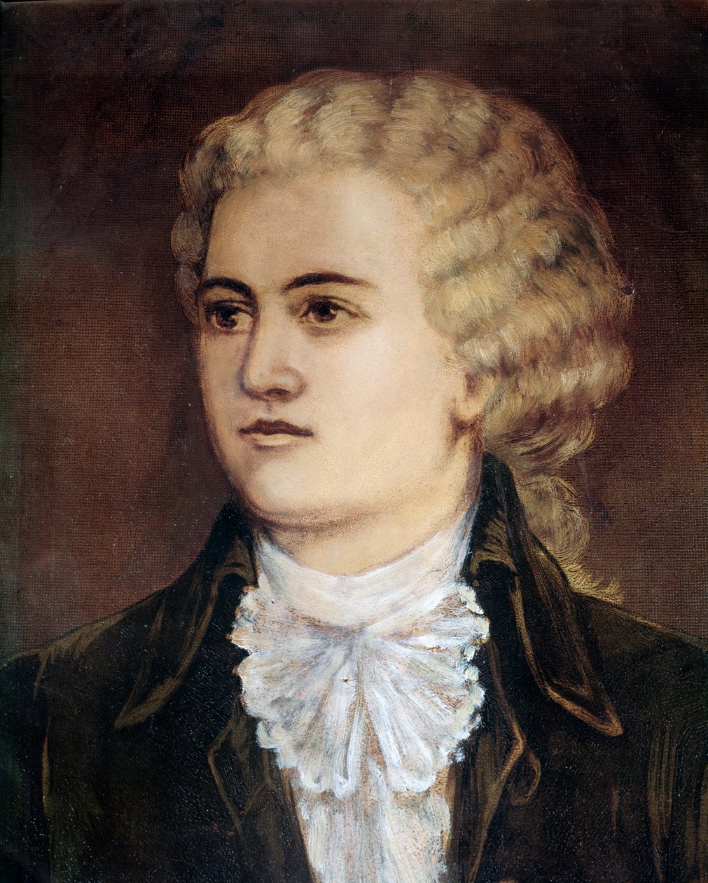 Wolfgang Amadeus Mozart (1756-1791) osztrák zeneszerző portréja 1786-os prágai tartózkodása idején (Wolfgang Amadeus Mozart osztrák zeneszerző portréja prágai látogatása idején) Anonymous festmény 1786 Prága, Musee Mozartien alkotó: Unknown artist