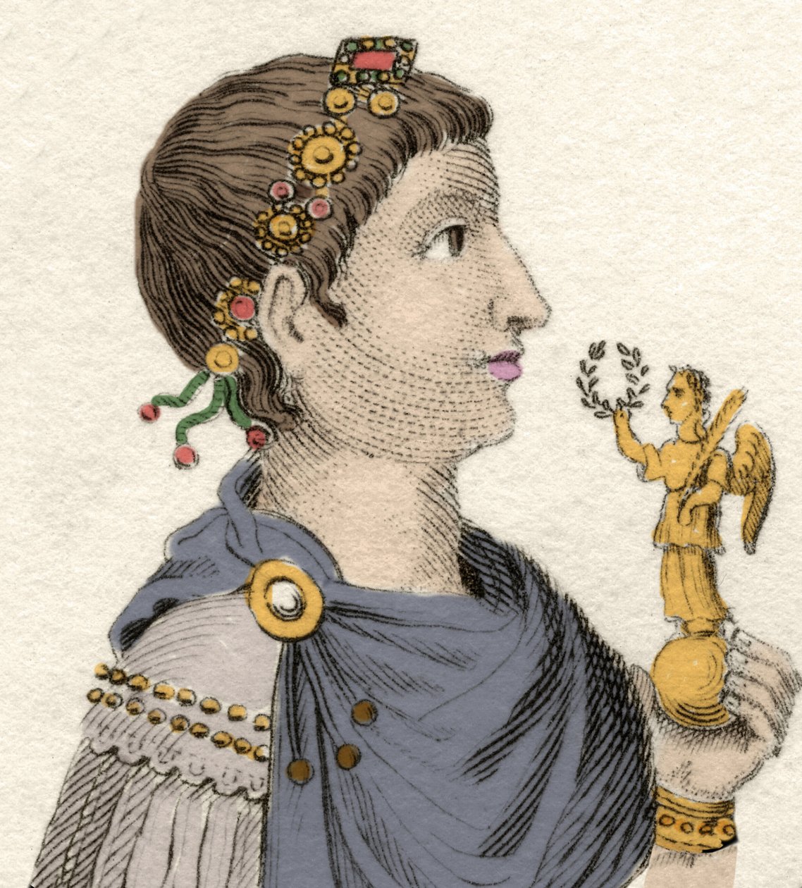 Flavius Arcadius (377-408) kelet-római császár portréja alkotó: Unknown artist