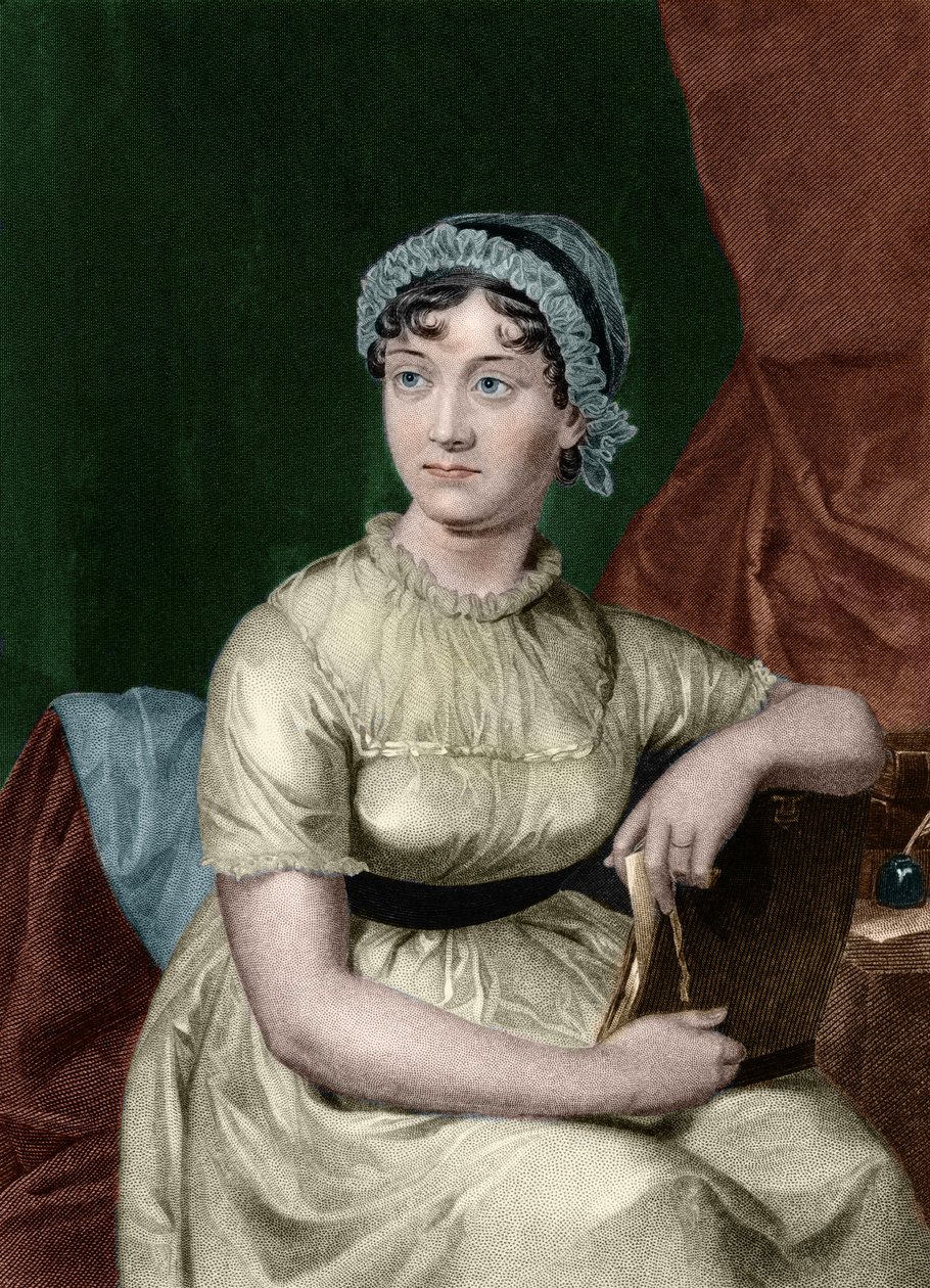 Jane Austen (1775-1817) angol író portréja Evert Augustus Duyckinck (1816-1878) életrajzíró „Portrégaléria Európa és Amerika kiváló férfiairól és nőiről” című könyvéből. 1893. évf. 1 alkotó: Unknown artist
