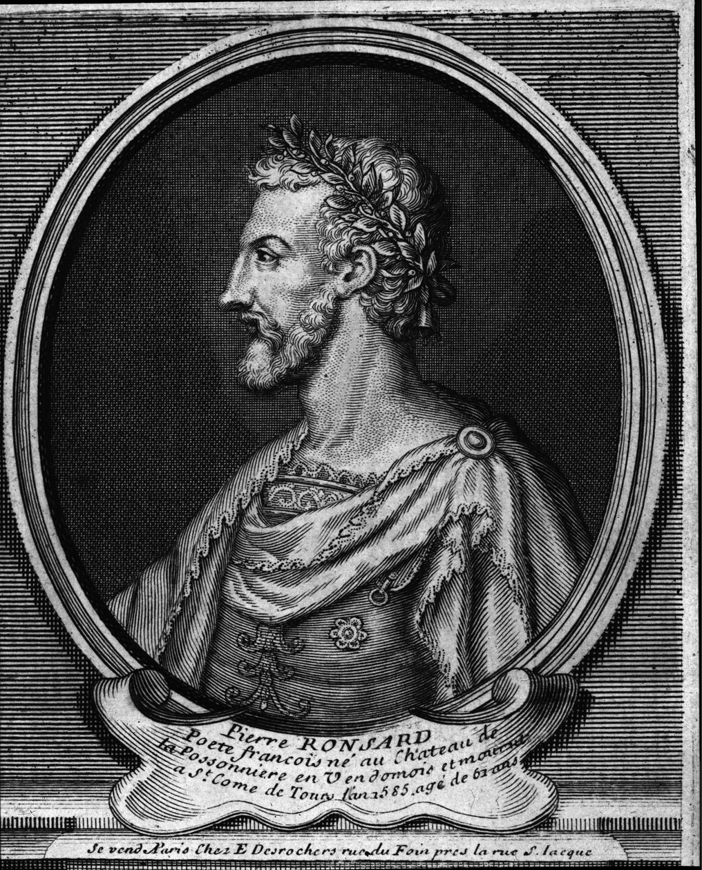 Pierre de Ronsard francia költő portréja (1524-1585) Metszet a XVIII. alkotó: Unknown artist