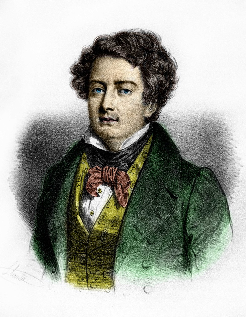 Adolphe Nourrit francia tenor (1802-1839) portréja. alkotó: Unknown artist