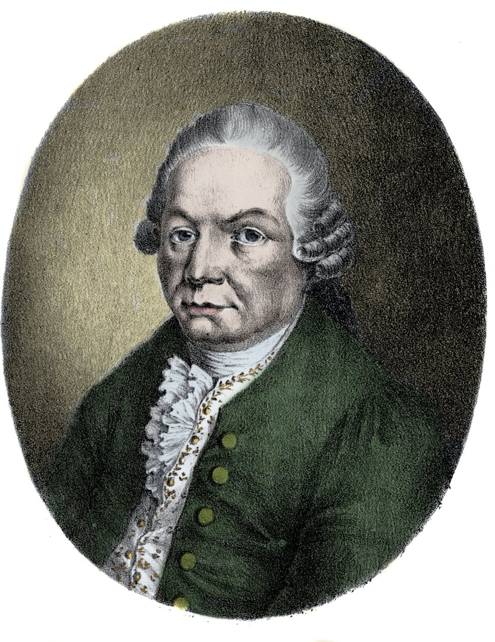 Carl Philipp Emanuel Bach (1714-1788) német zeneszerző portréja. alkotó: Unknown artist